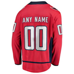 Washington Capitals Fanatics Home Breakaway Custom Jersey - Red Jerseys