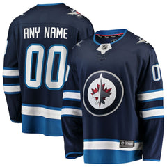 Winnipeg Jets Fanatics Home Breakaway Custom Jersey - Blue Jerseys