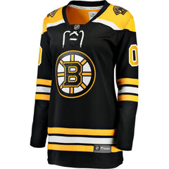 Boston Bruins Fanatics Women's Home Breakaway Custom Jersey - Black Jerseys