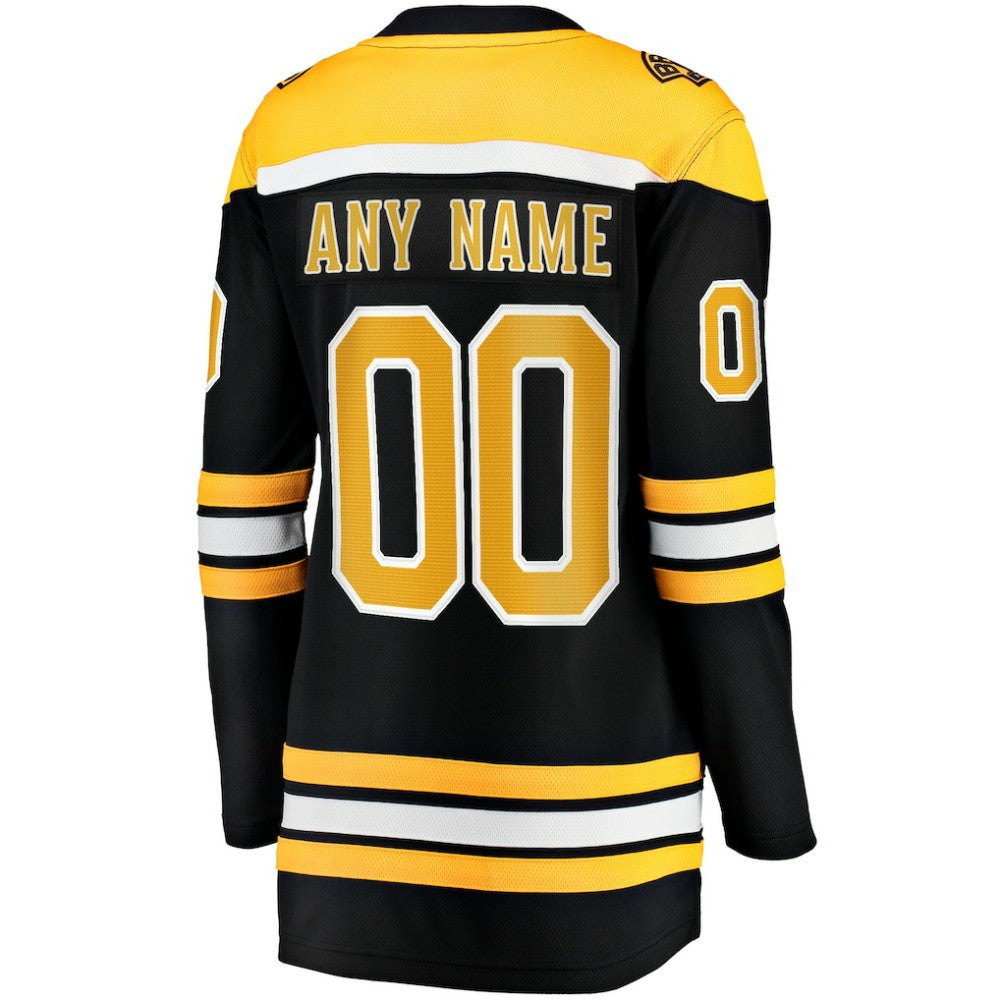 Boston Bruins Fanatics Women's Home Breakaway Custom Jersey - Black Jerseys