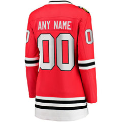 Chicago Blackhawks Fanatics Women's Home Breakaway Custom Jersey - Red Jerseys