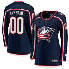 Columbus Blue Jackets Fanatics Women's Home Breakaway Custom Jersey - Navy Jerseys
