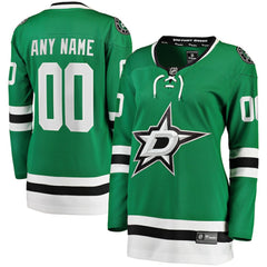 Dallas Stars Fanatics Women's Home Breakaway Custom Jersey - Green Jerseys
