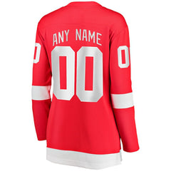 Detroit Red Wings Fanatics Women's Home Breakaway Custom Jersey - Red Jerseys
