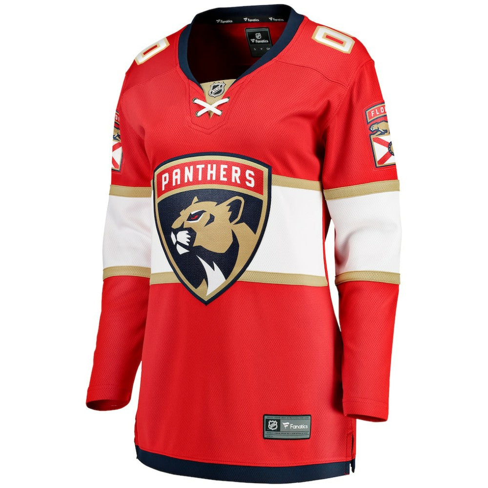 Florida Panthers Fanatics Women's Home Breakaway Custom Jersey - Red Jerseys