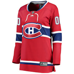 Montreal Canadiens Fanatics Women's Home Breakaway Custom Jersey - Red Jerseys