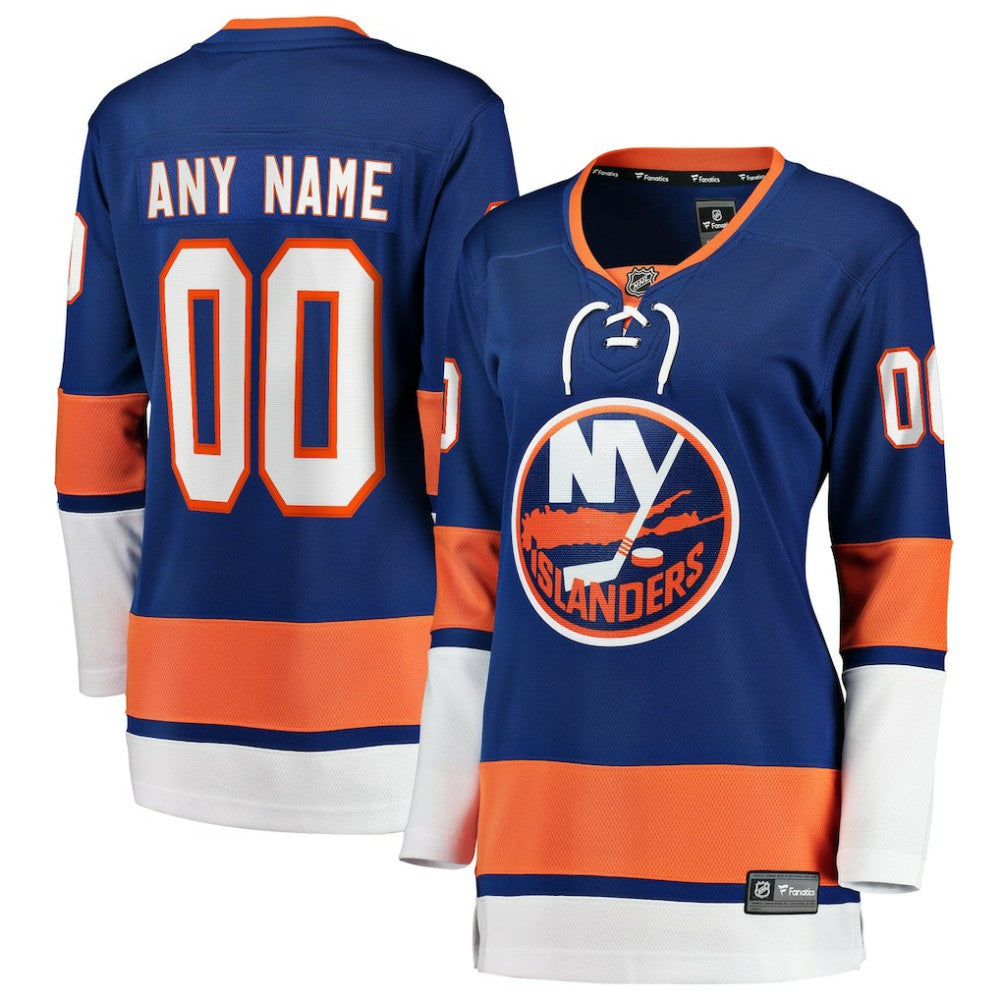 New York Islanders Fanatics Women's Home Breakaway Custom Jersey - Blue Jerseys