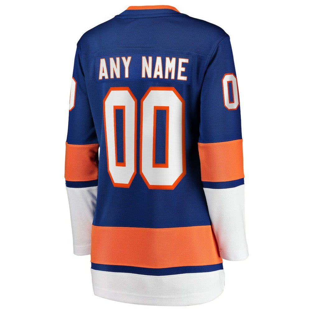 New York Islanders Fanatics Women's Home Breakaway Custom Jersey - Blue Jerseys