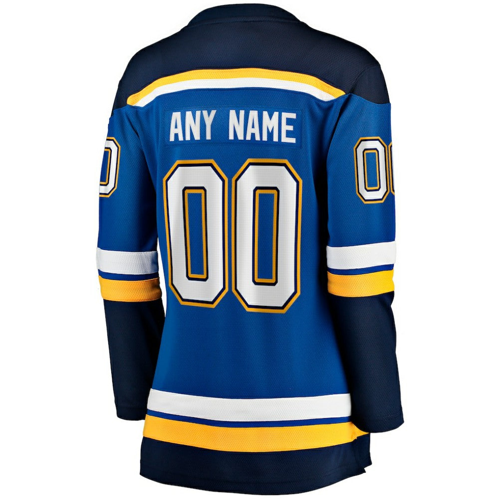 St. Louis Blues Fanatics Women's Home Breakaway Custom Jersey - Blue Jerseys