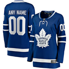 Toronto Maple Leafs Fanatics Women's Home Breakaway Custom Jersey - Blue Jerseys