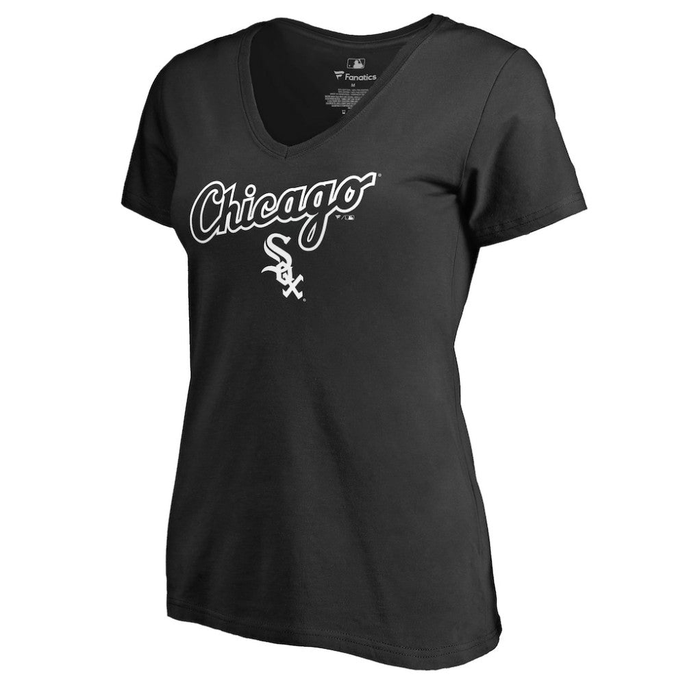 Chicago White Sox Women's Team Lockup T-Shirt Black