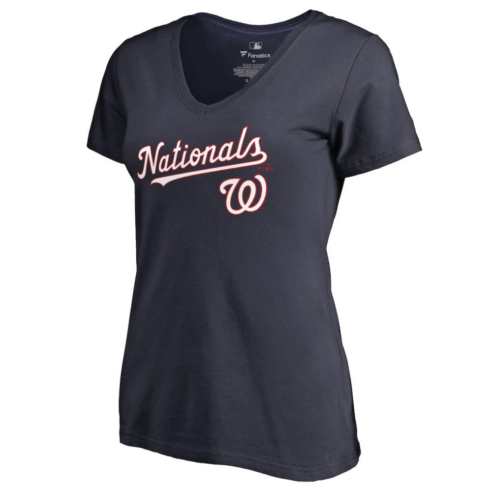 Washington Nationals Women's Team Lockup T-Shirt Navy