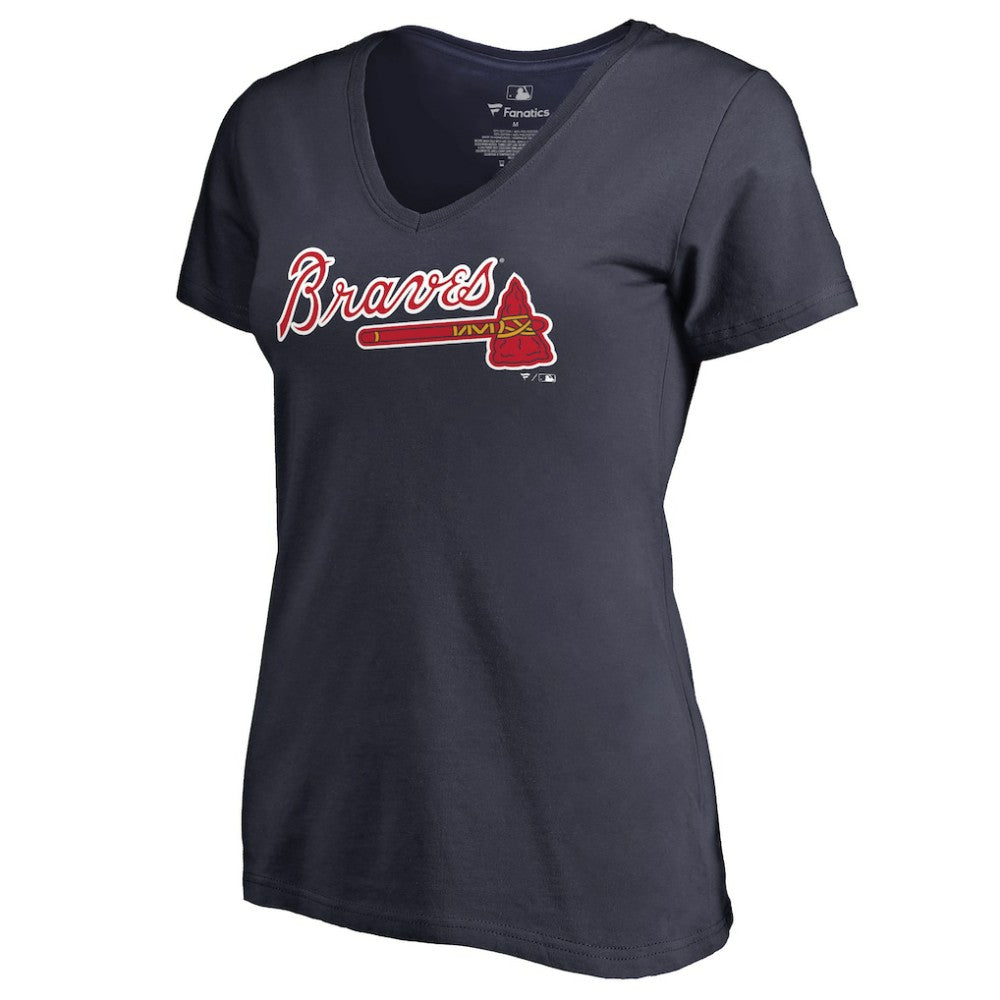 Atlanta Braves Women's Team Wordmark T-Shirt Navy