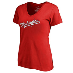 Washington Nationals Women's Team Wordmark T-Shirt Red