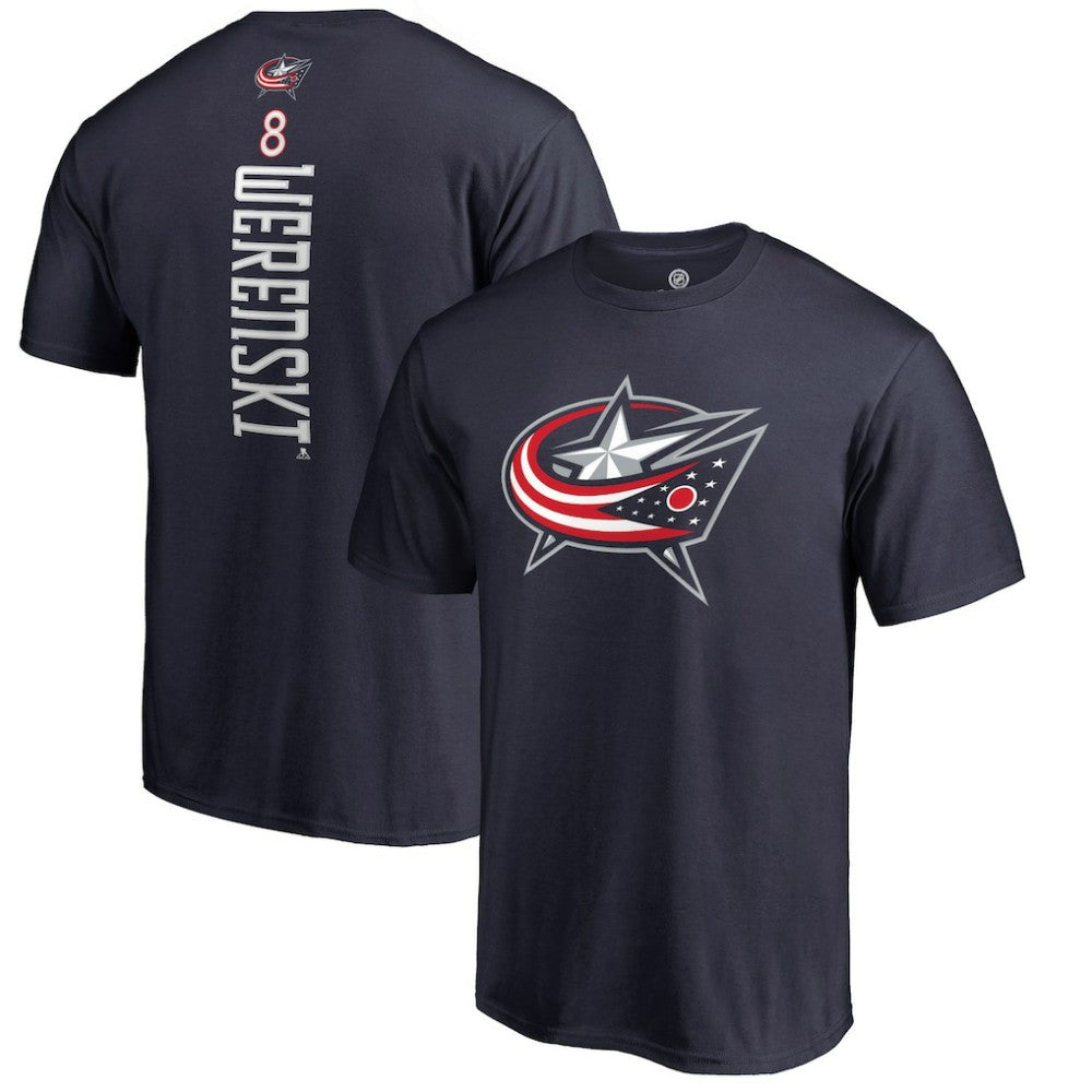 Zach Werenski Columbus Blue Jackets Backer T-Shirt - Navy T-shirts