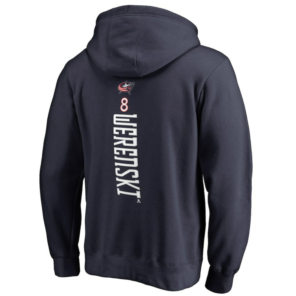 Zach Werenski Columbus Blue Jackets Backer Pullover Hoodie - Navy Hoodies