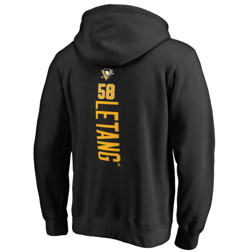 Kris Letang Pittsburgh Penguins Backer Pullover Hoodie - Black Hoodies