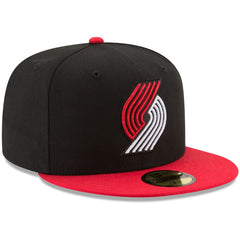 Portland Trail Blazers Team Color 2-Tone 59FIFTY Fitted Hat - Black/Red sale