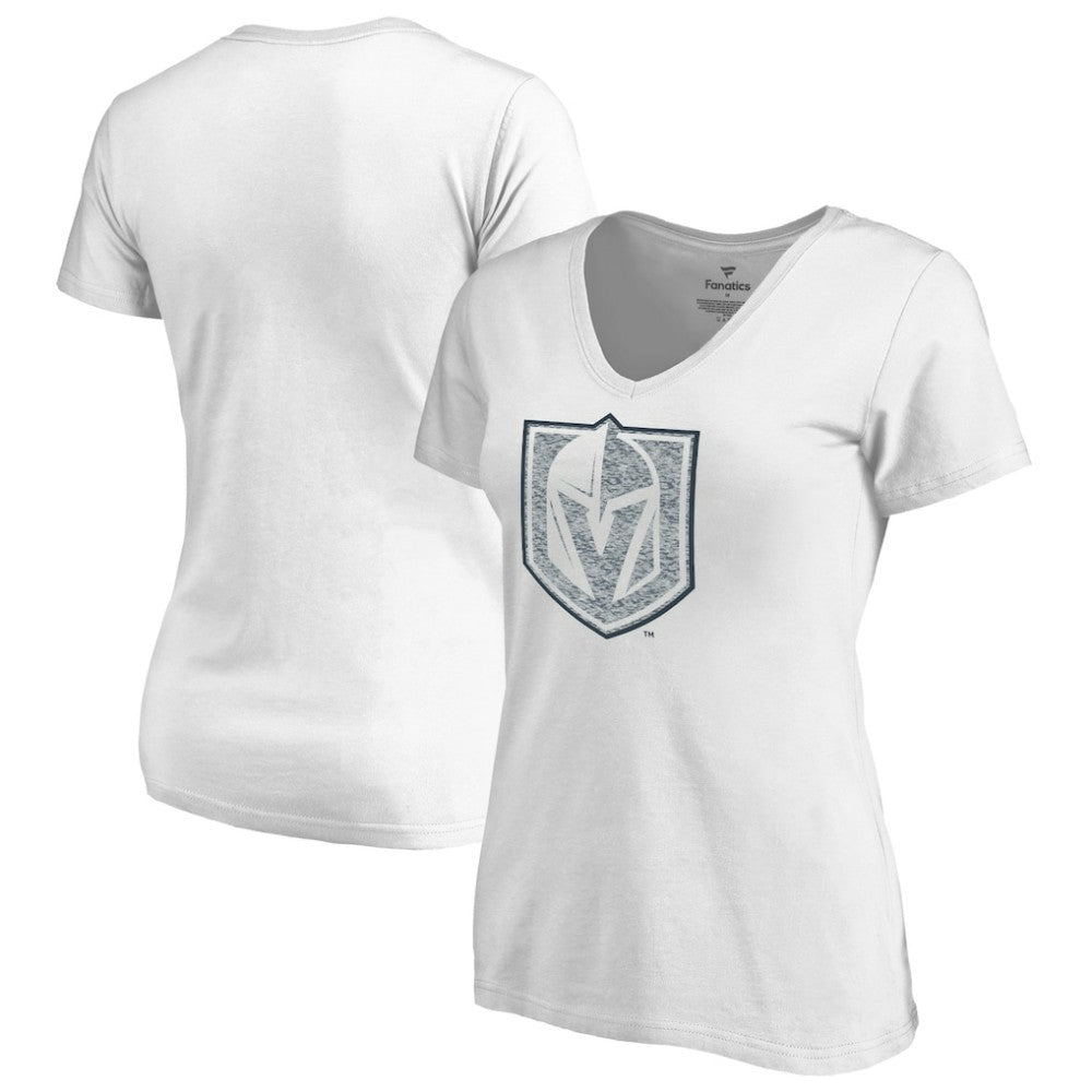 Vegas Golden Knights Women's Whiteout V-Neck T-Shirt - White T-shirts