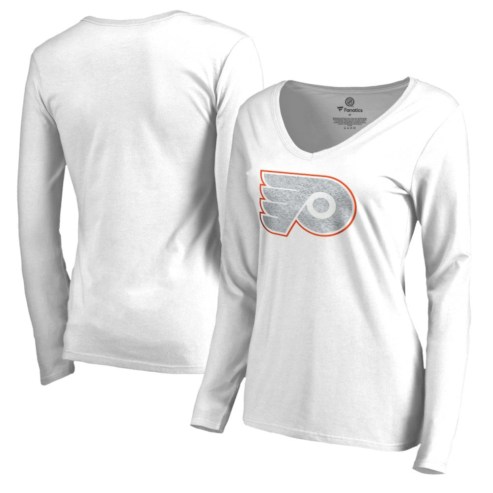 Philadelphia Flyers Women's White Out Long Sleeve T-Shirt - White T-shirts