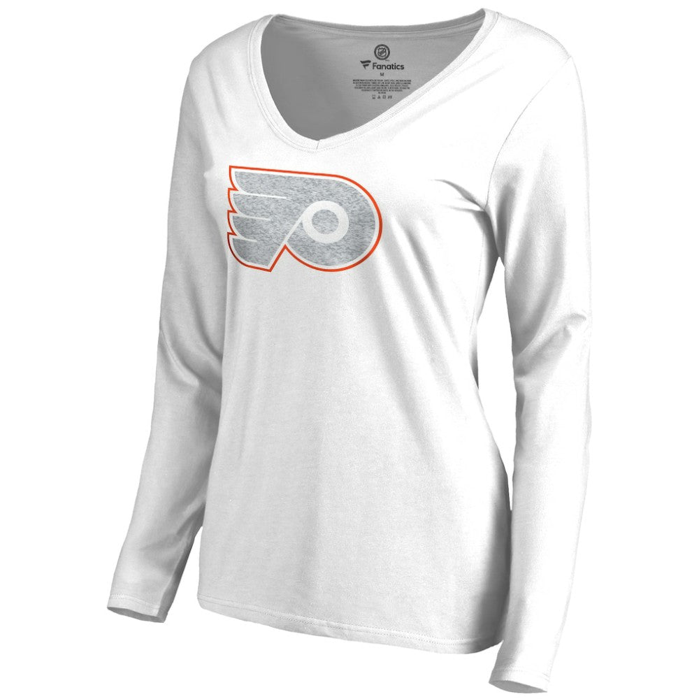 Philadelphia Flyers Women's White Out Long Sleeve T-Shirt - White T-shirts