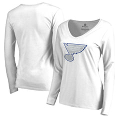 St. Louis Blues Women's White Out Long Sleeve T-Shirt - White T-shirts
