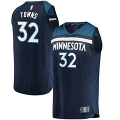 Karl-Anthony Towns Minnesota Timberwolves Fast Break Replica Jersey Navy - Icon Edition discount