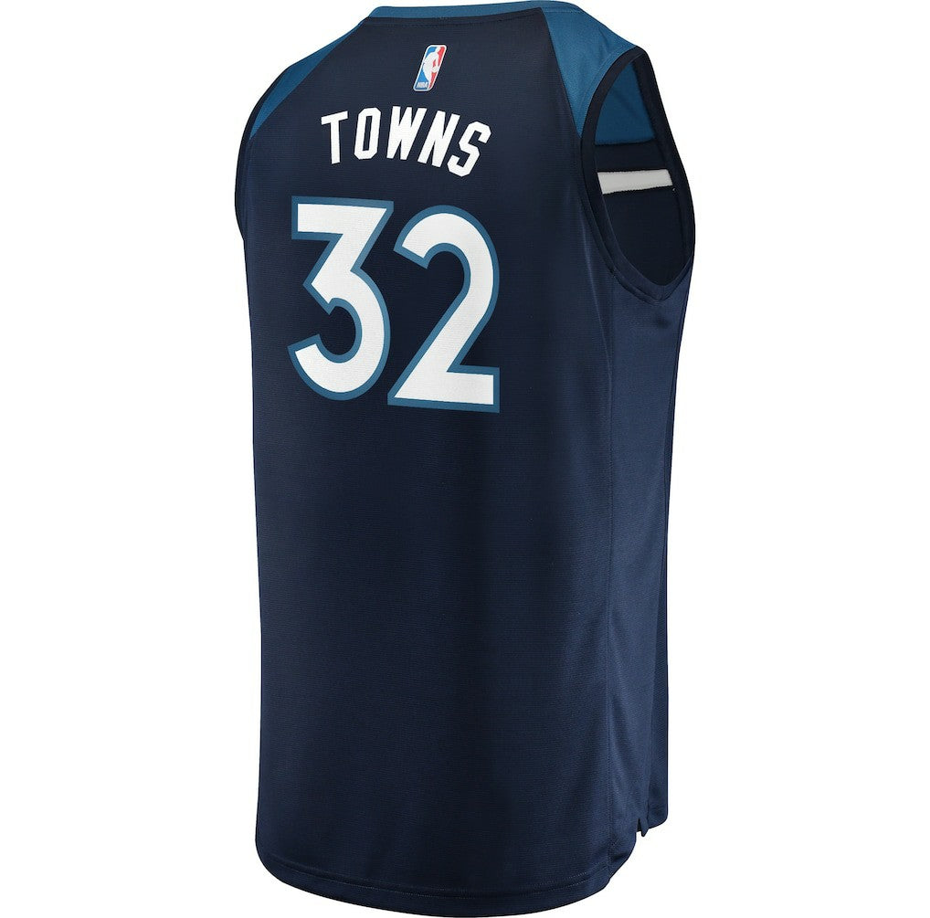 Karl-Anthony Towns Minnesota Timberwolves Fast Break Replica Jersey Navy - Icon Edition discount