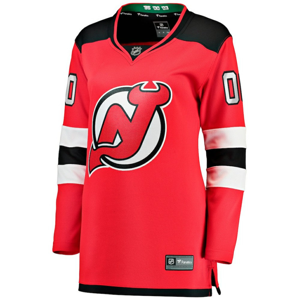 New Jersey Devils Fanatics Women's Home Breakaway Custom Jersey - Red Jerseys