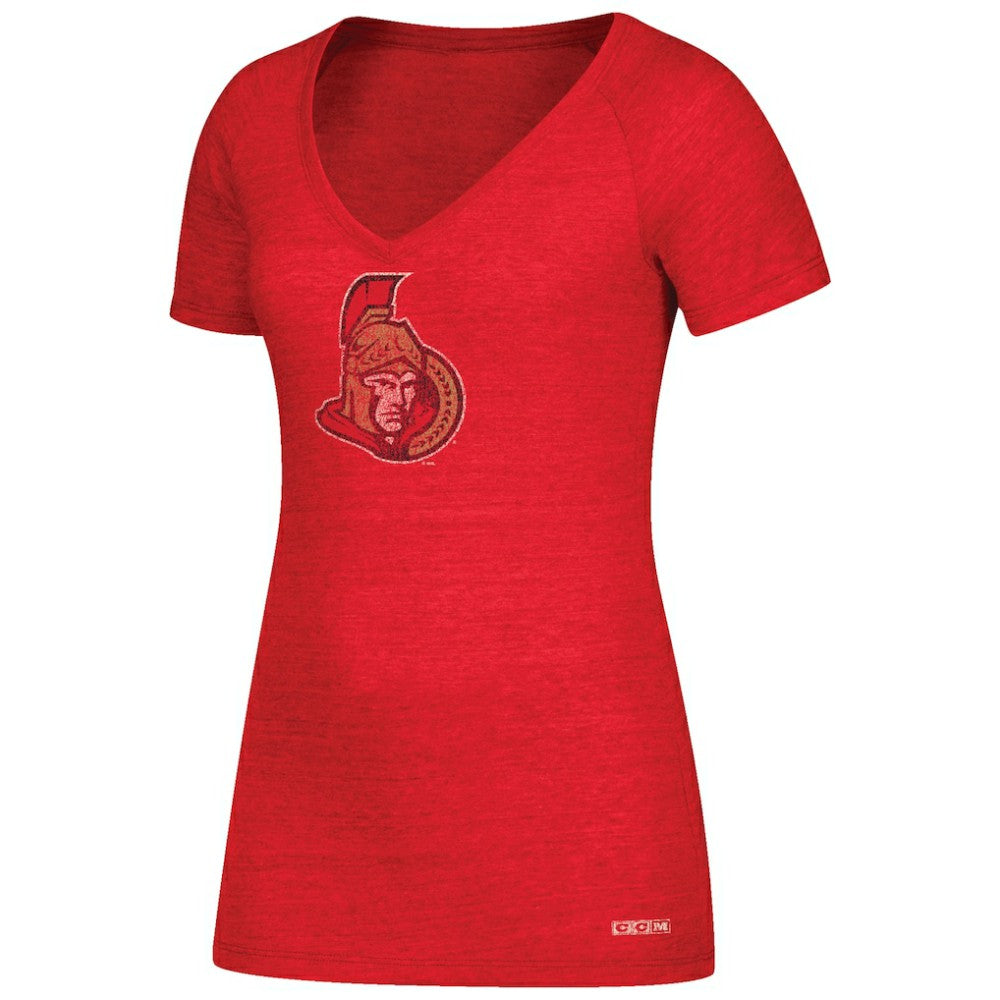 Derick Brassard Ottawa Senators CCM Women's Name & Number V-Neck T-Shirt - Red T-shirts