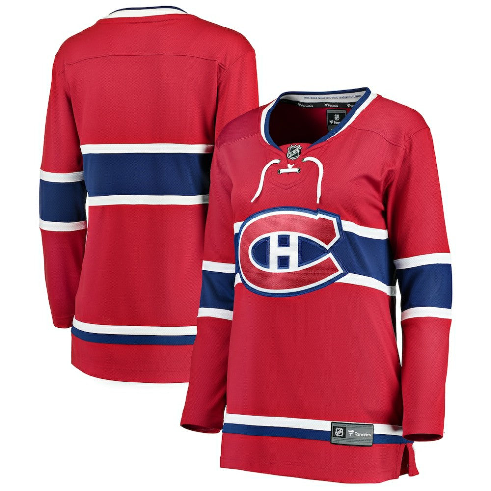 Montreal Canadiens Fanatics Women's Home Breakaway Jersey - Red Jerseys