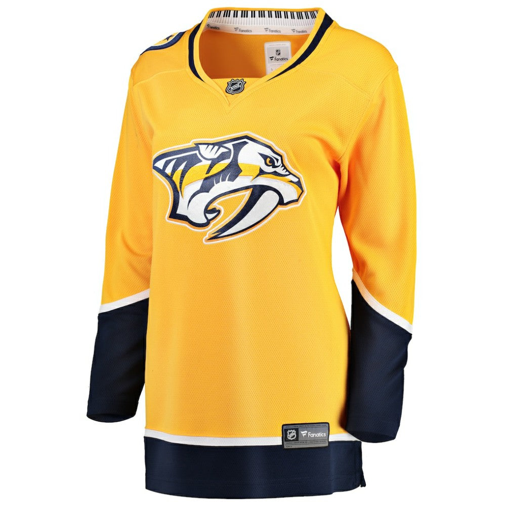 Nashville Predators Fanatics Women's Home Breakaway Jersey - Yellow Jerseys