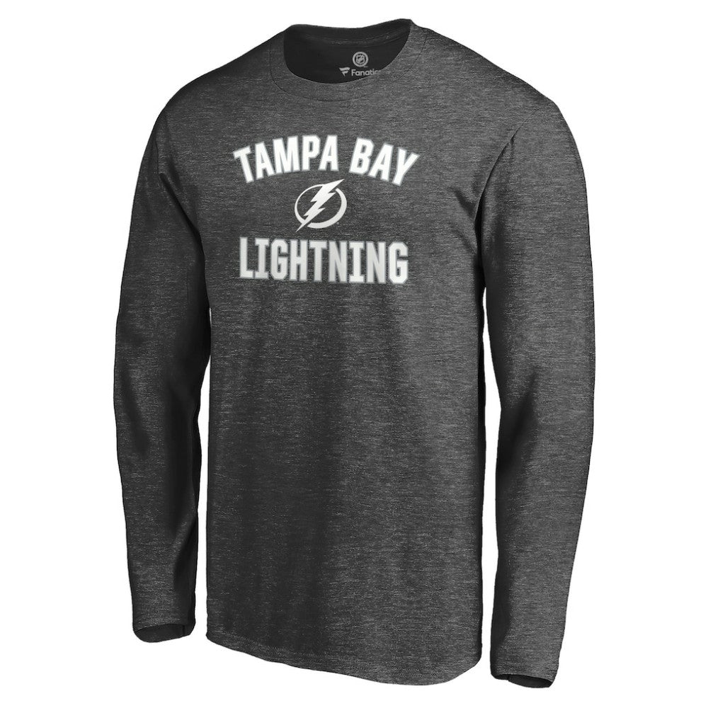 Tampa Bay Lightning Victory Arch Long Sleeve T-Shirt - Heathered Gray T-shirts