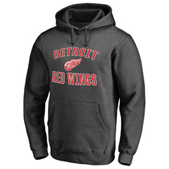 Detroit Red Wings Victory Arch Team Fitted Pullover Hoodie - Heather Charcoal Hoodies