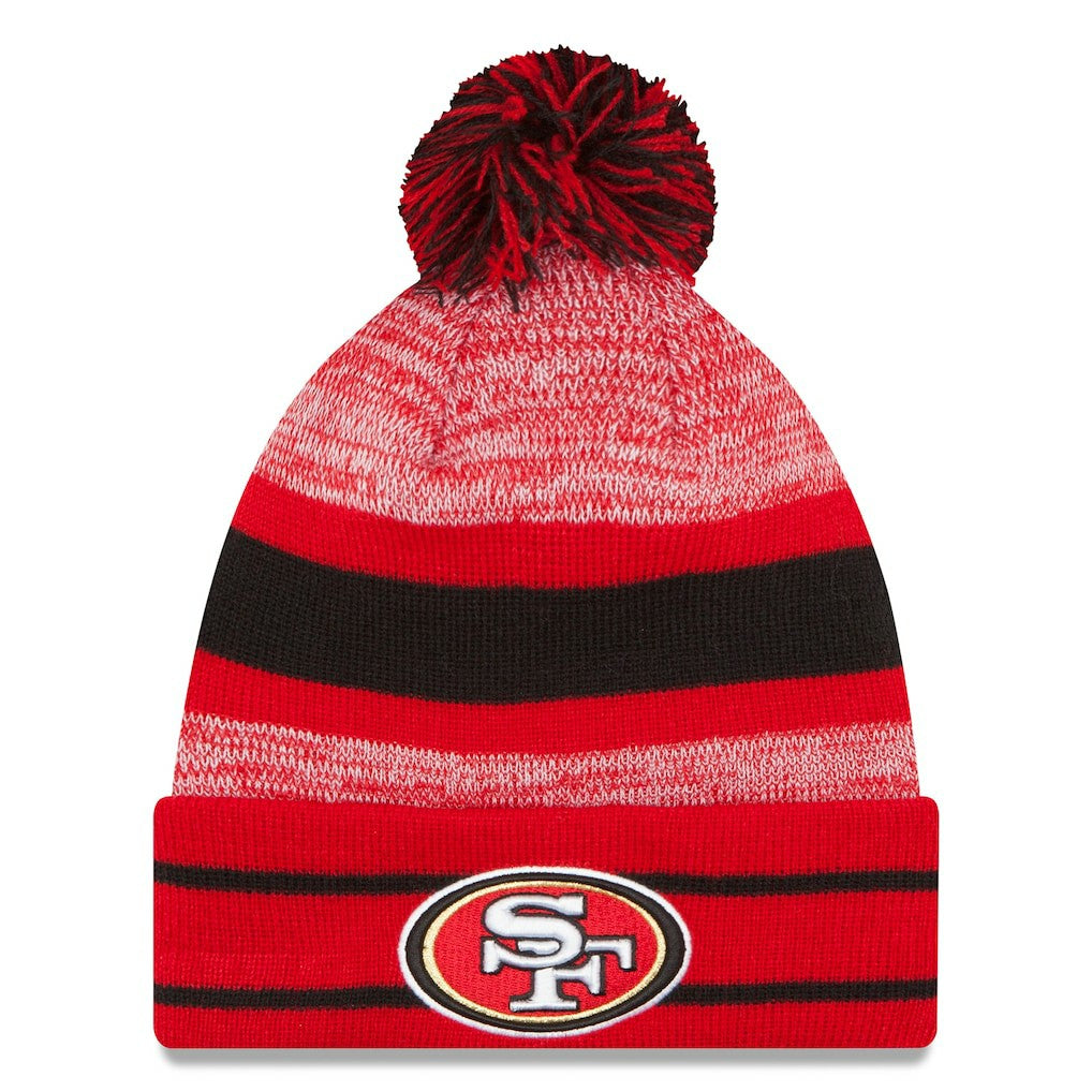 San Francisco 49ers New Era Team Logo Cuffed Knit Hat with Pom - Scarlet online