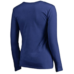 New York Giants Women's Primary Logo V-Neck Long-Sleeve T-Shirt - Royal cheap