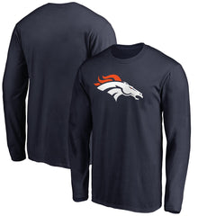 Denver Broncos Primary Logo Long-Sleeve T-Shirt - Navy cheap