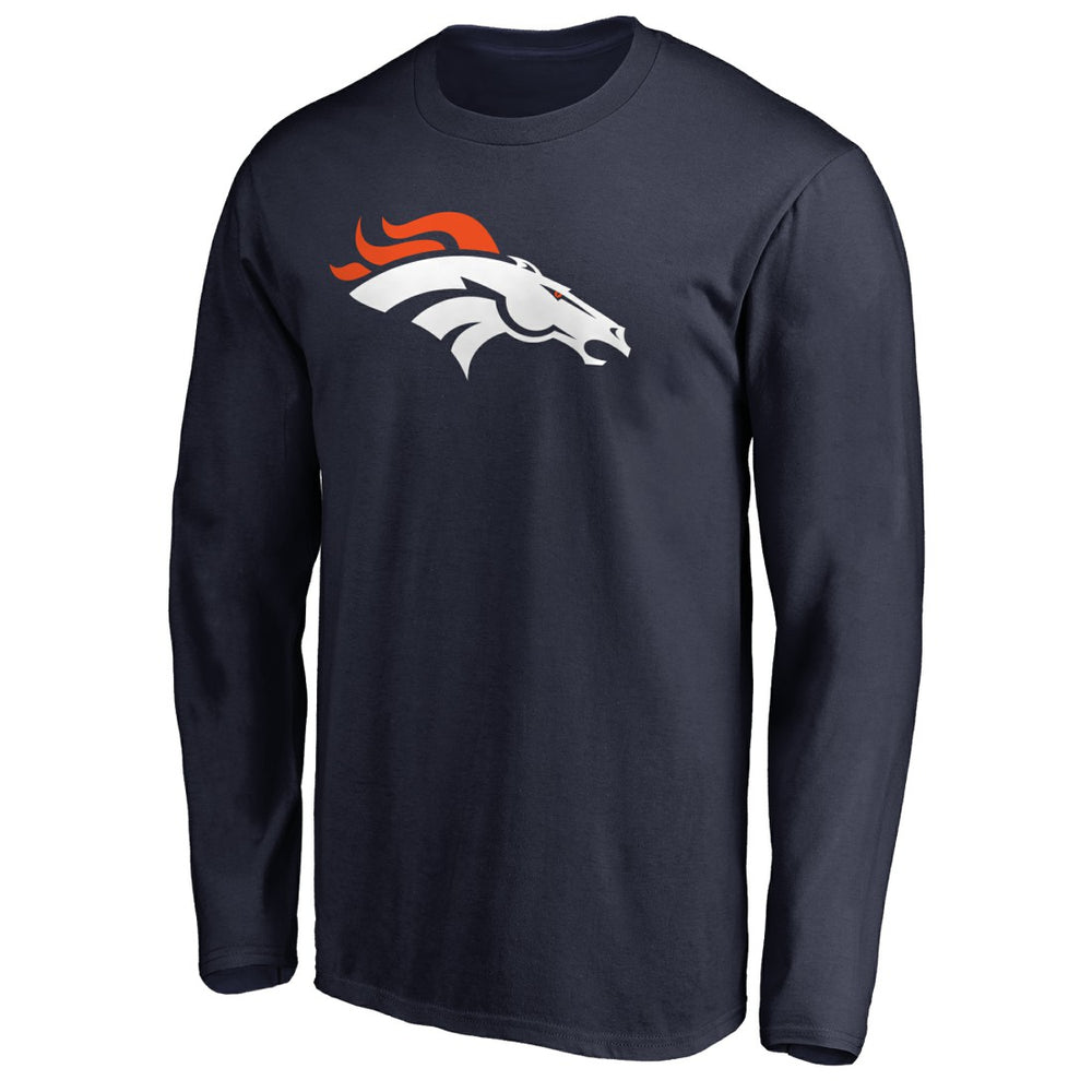 Denver Broncos Primary Logo Long-Sleeve T-Shirt - Navy cheap