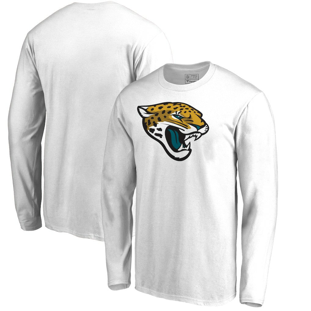 Jacksonville Jaguars Primary Logo Long-Sleeve T-Shirt - White cheap