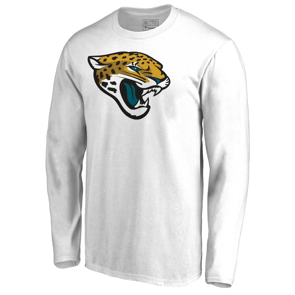Jacksonville Jaguars Primary Logo Long-Sleeve T-Shirt - White cheap