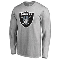 Las Vegas Raiders Primary Logo Long-Sleeve T-Shirt - Heathered Gray on sale