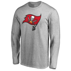 Tampa Bay Buccaneers Primary Logo Long-Sleeve T-Shirt - Heathered Gray cheap