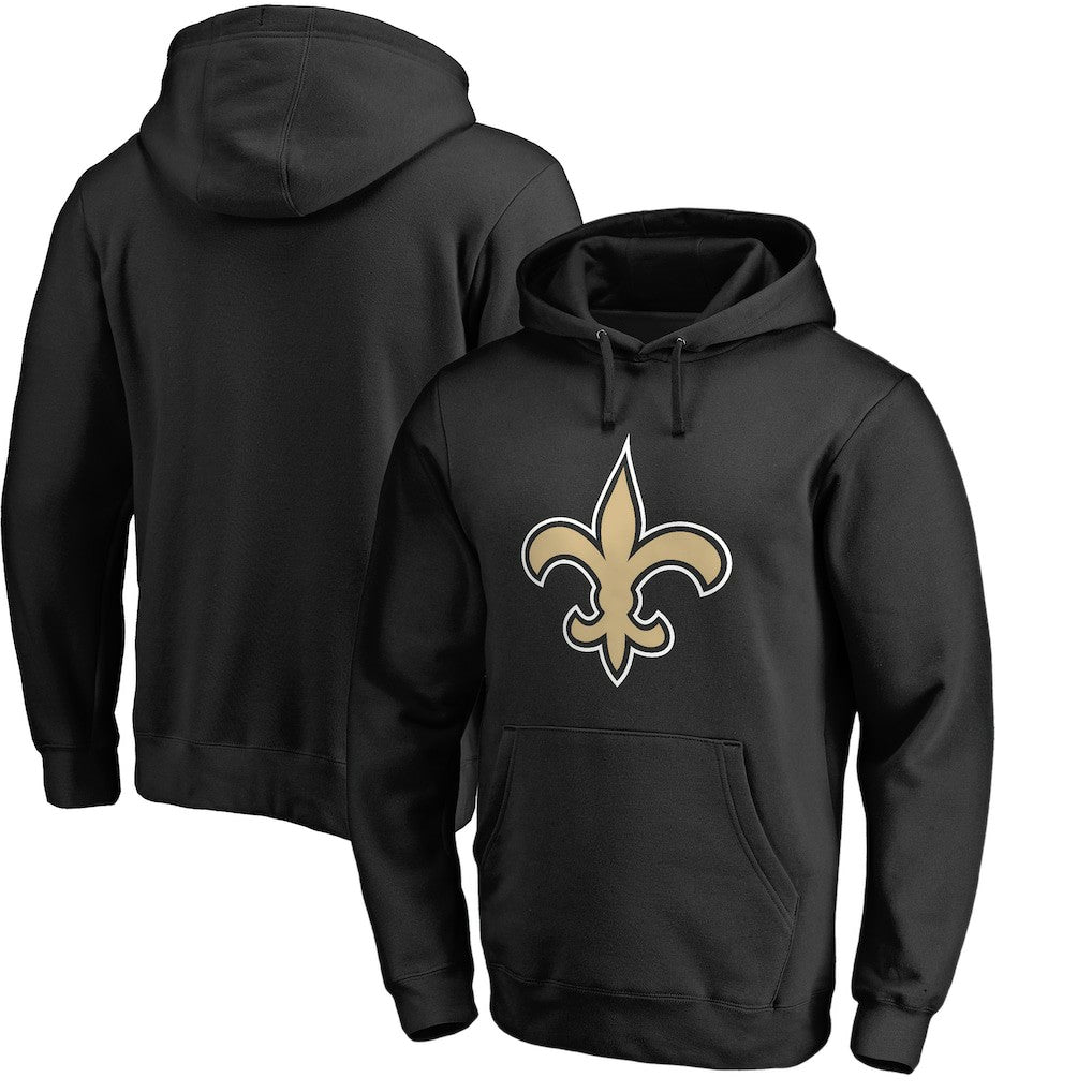 New Orleans Saints Primary Logo Pullover Hoodie - Black cheap