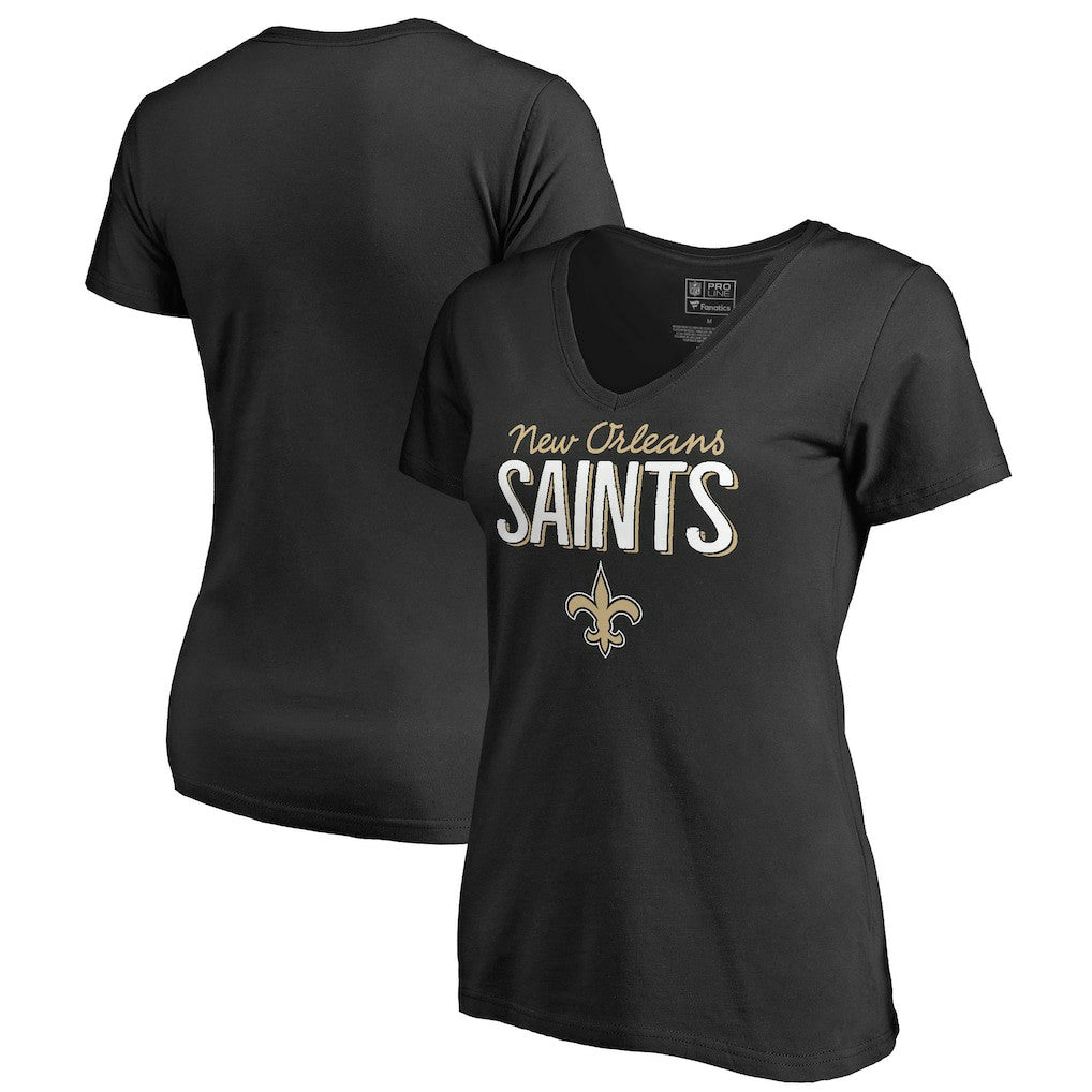 New Orleans Saints Women's Nostalgia T-Shirt - Black outlet