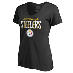 Pittsburgh Steelers Women's Nostalgia T-Shirt - Black sale