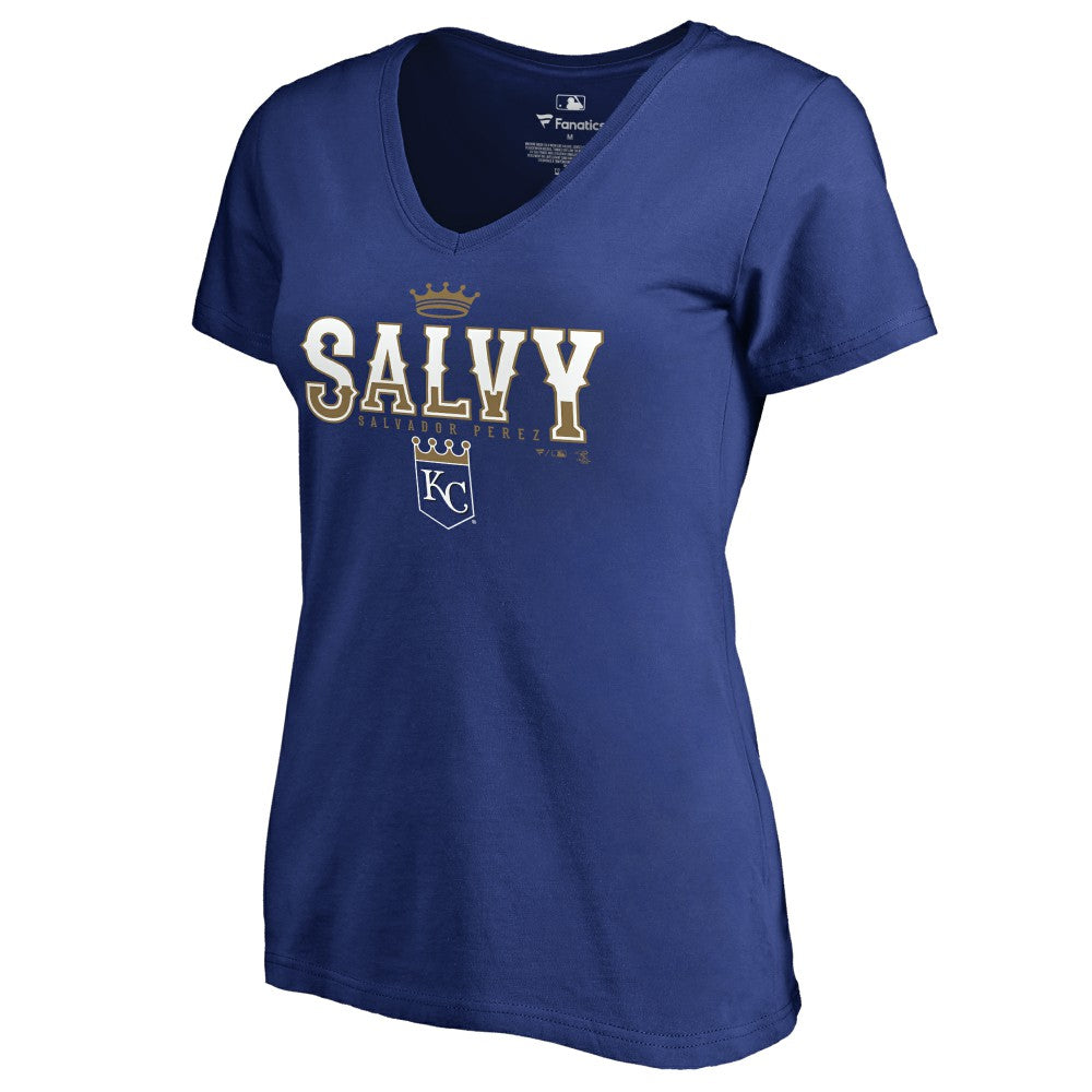 Salvador Perez Kansas City Royals Women's Player Hometown Collection V-Neck T-Shirt Royal