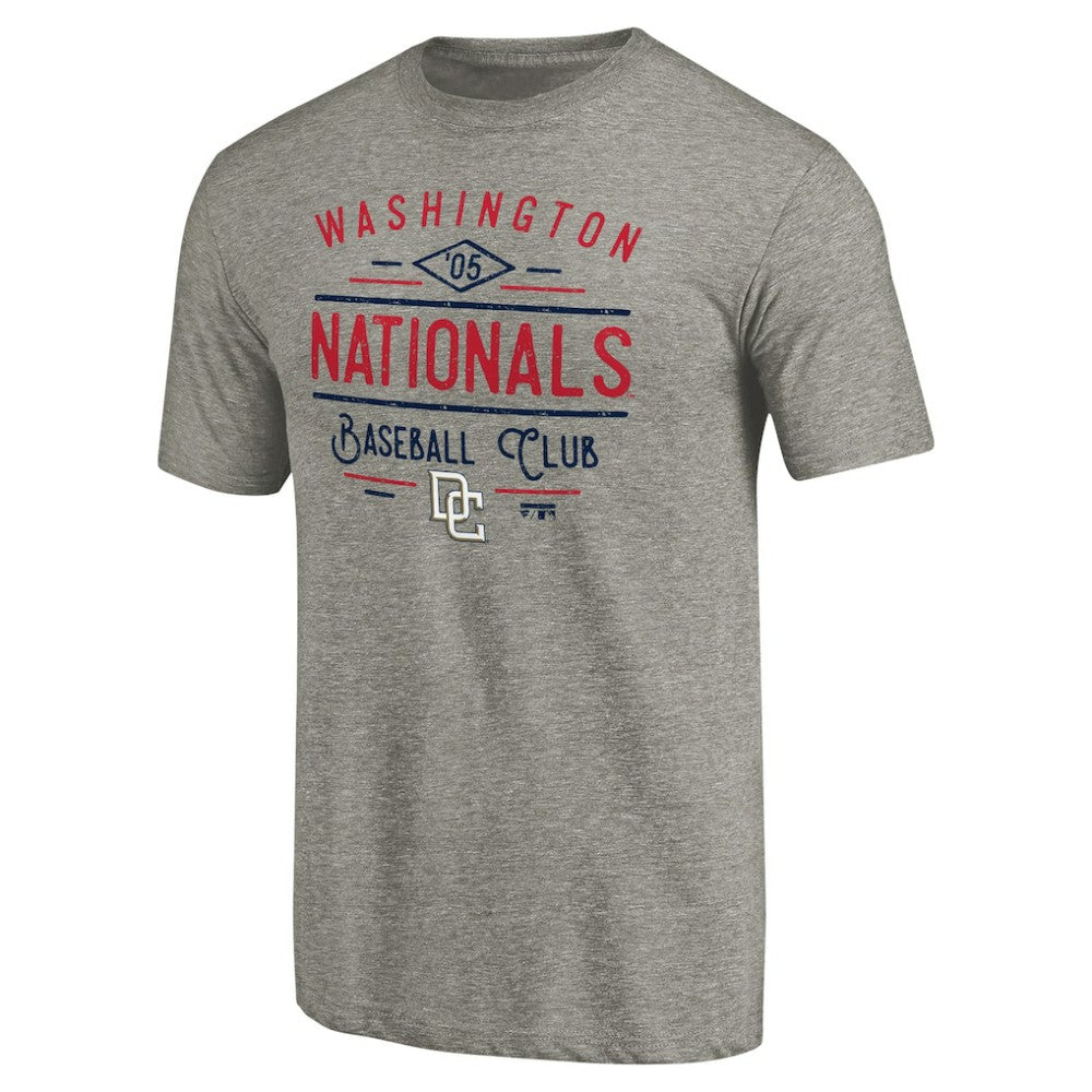 Washington Nationals Cooperstown Collection Doubleday Tri-Blend T-Shirt Gray