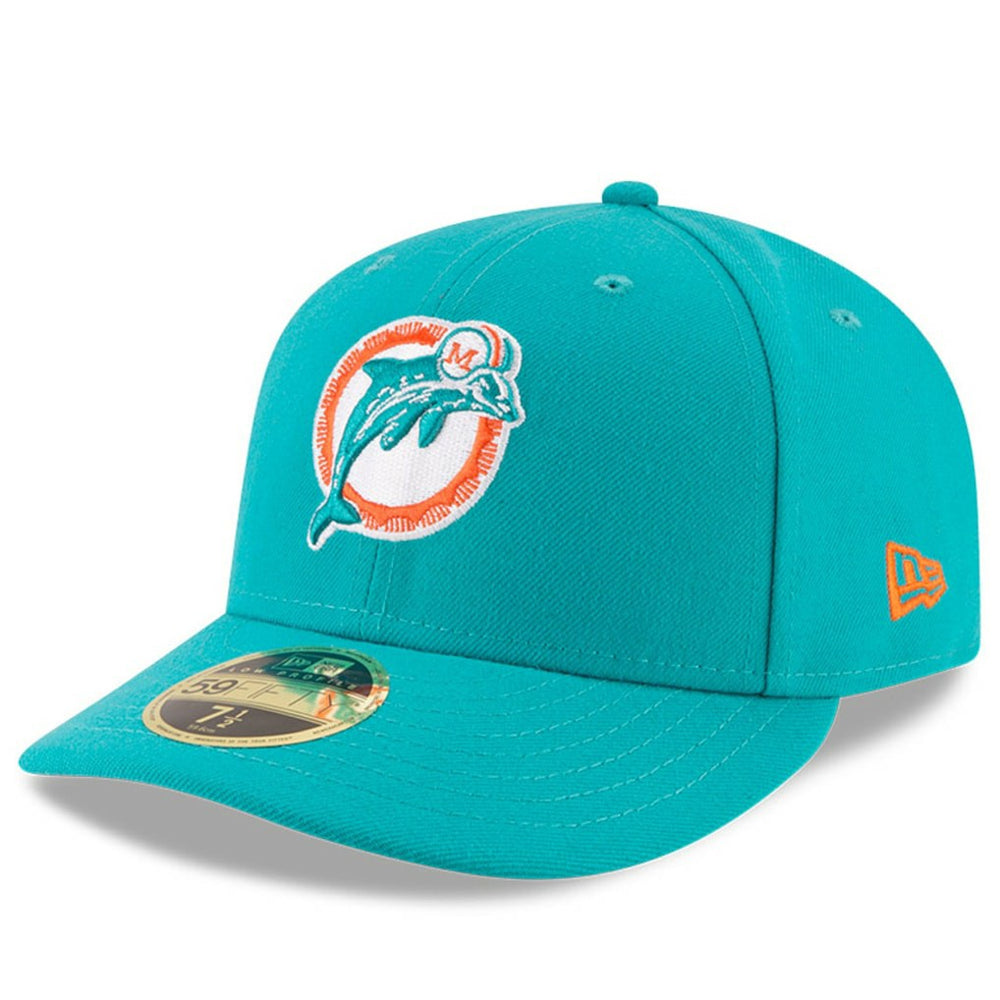 Miami Dolphins New Era Omaha Throwback Low Profile 59FIFTY Fitted Hat - Aqua discount