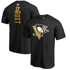 Bryan Rust Pittsburgh Penguins Backer Name & Number T-Shirt - Black T-shirts