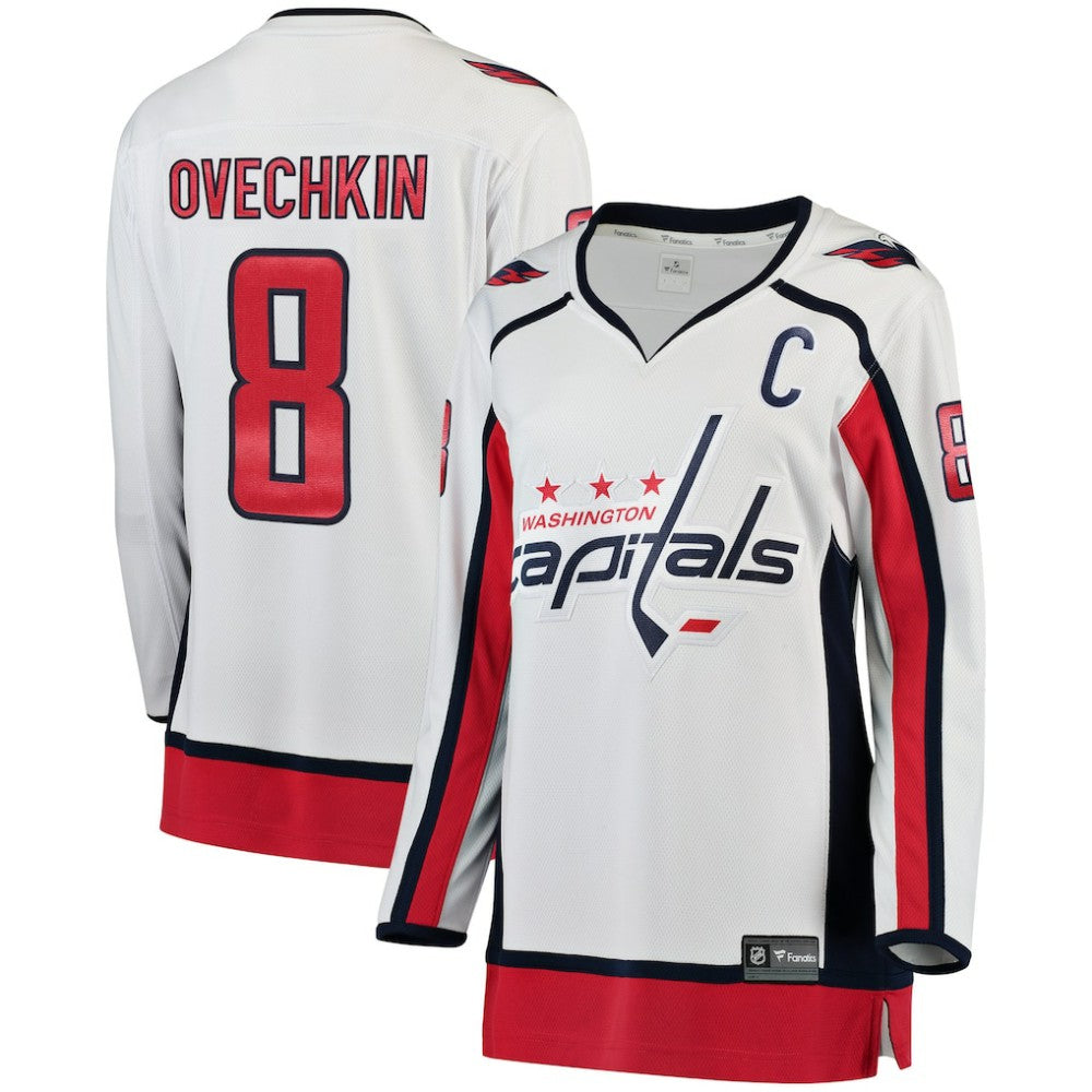 Alexander Ovechkin Washington Capitals Fanatics Women's Away Breakaway Jersey - White Jerseys